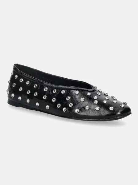 Kožené baleríny Steve Madden Leni-S černá