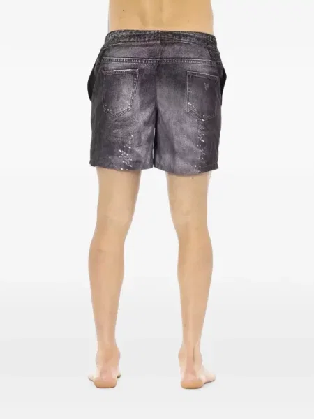 Slip de baie Just Cavalli cu imagine negru