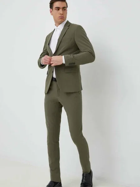 Lindbergh öltöny férfi sima zöld