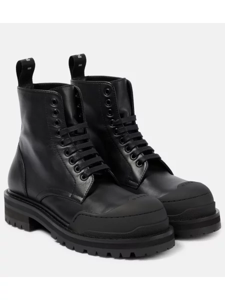 Botine Marni din piele negru