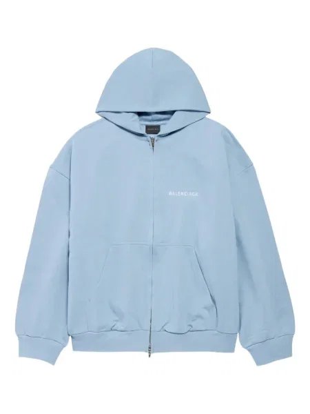 Суичър с качулка Balenciaga синьо