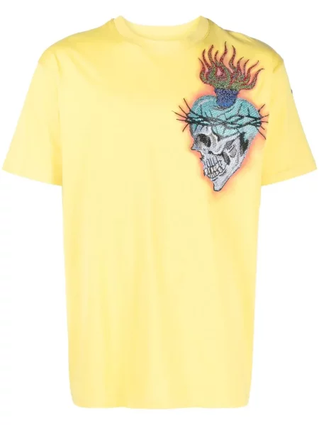 Tricou Philipp Plein cu imagine galben