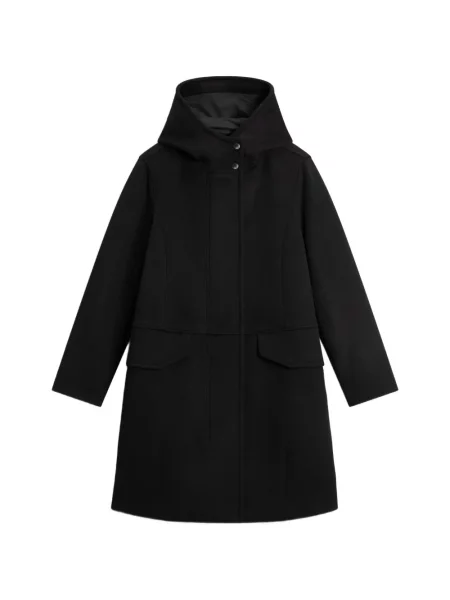 Geacă parka Woolrich cu glugă negru