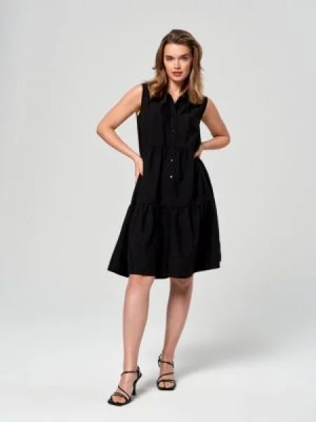 Мінісукня з оборками чорний