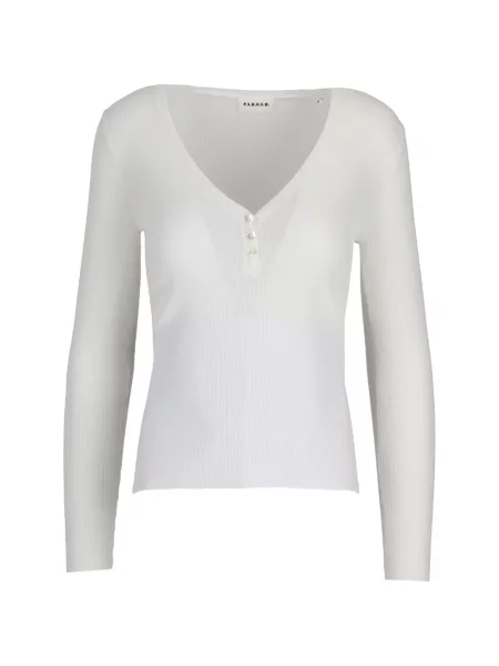 Top P.a.r.o.s.h. cu decolteu în V alb