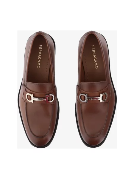 Półbuty Ferragamo brązowe