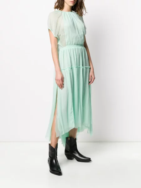 Rochie Diesel din crep de costum verde