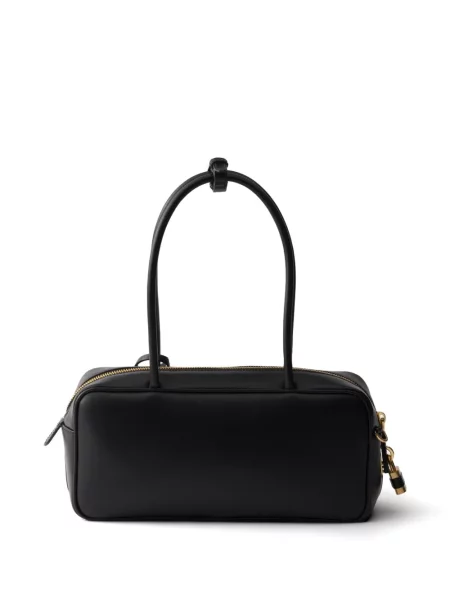 Top Prada din piele negru