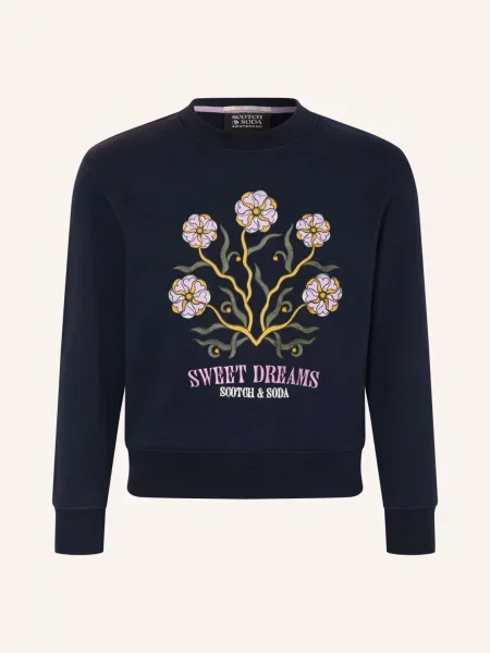 Scotch & Soda Mikina tmavě / světle fialová / žlutá modrá