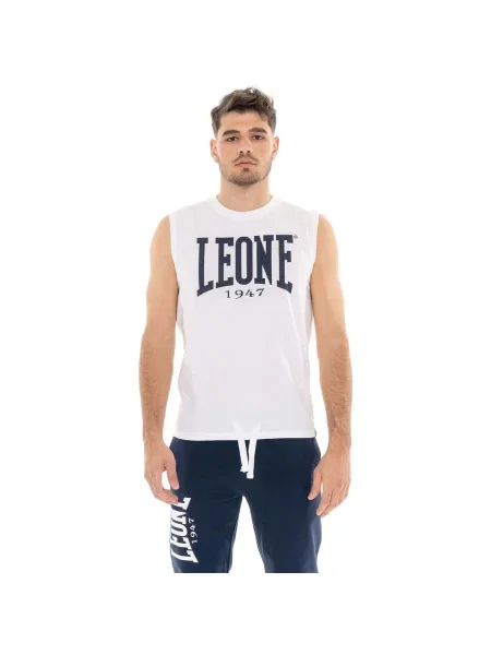 Tricou Leone 1947 fără mâneci cu autograf alb