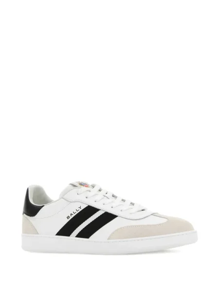 Sneakerși Bally din piele cu dungi alb