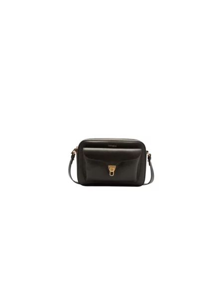 Torebka crossbody Coccinelle skórzana czarna