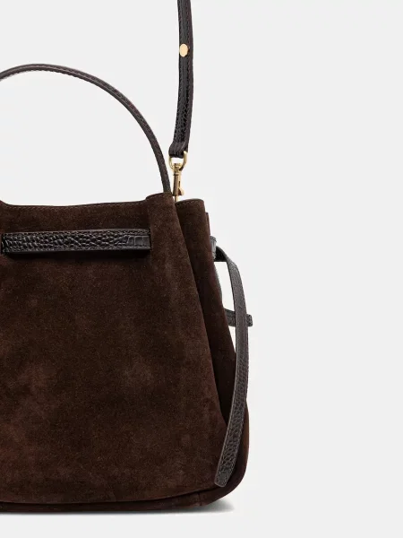 Torebka Tory Burch zamszowa brązowa