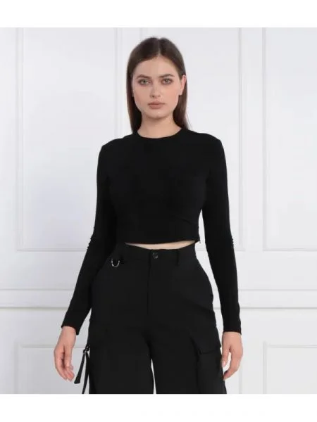 Pinko Bluză | Cropped Fit negru