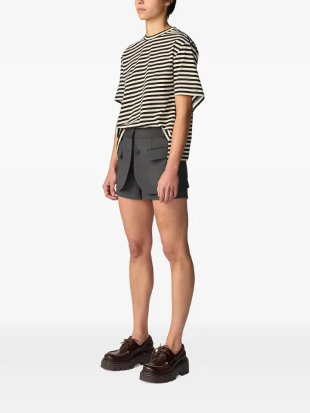 Tricou Monse asimetric alb