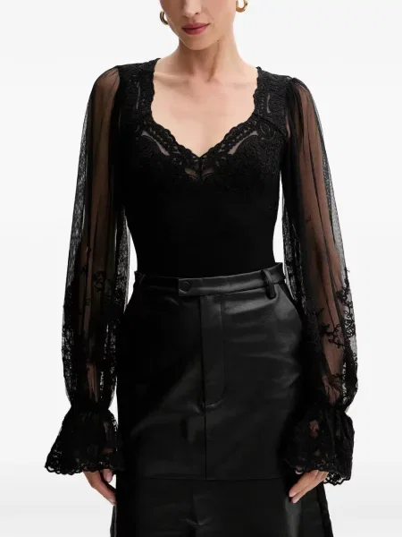 Lung body Bardot negru