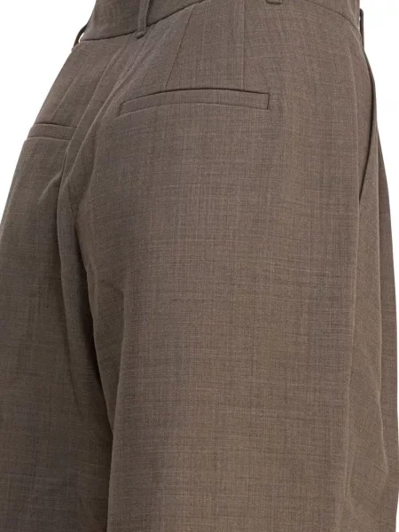 Pantaloni Sandbeige plisate maro