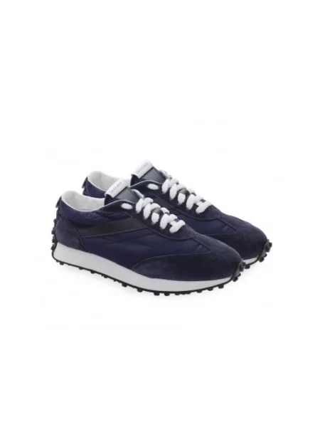 Sneakersy Doucal's skórzane niebieskie