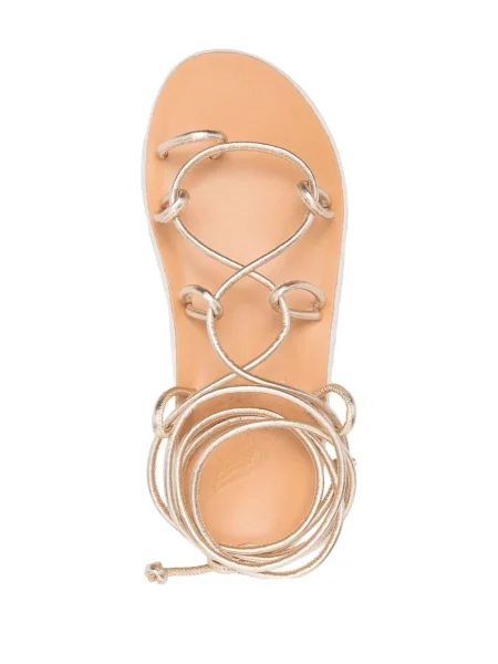 Сандали Ancient Greek Sandals с връзки с дантела златисто