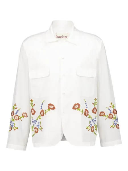 Риза Baziszt на цветя бяло