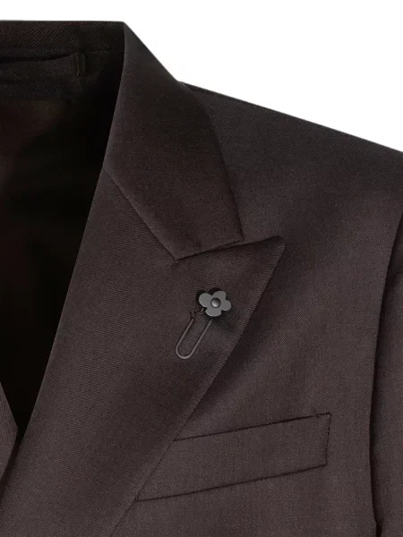 Costum Lardini cu două rânduri de nasturi maro
