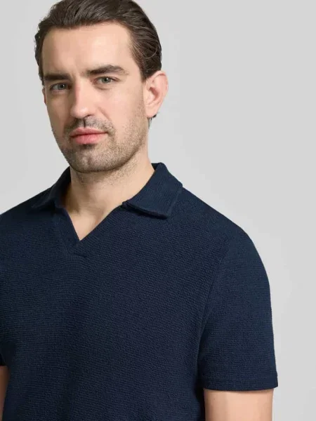 Koszulka polo o kroju regular fit z mieszanki bawełny Mcneal granatowe