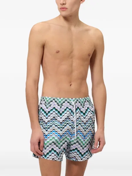 Slip de baie Missoni cu imagine alb