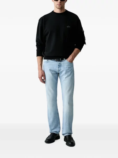 Pulover Alpha Industries cu autograf negru