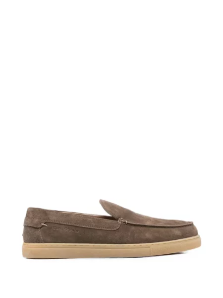 Chiloți Marc O'polo din piele de căprioară în carouri slip-on maro