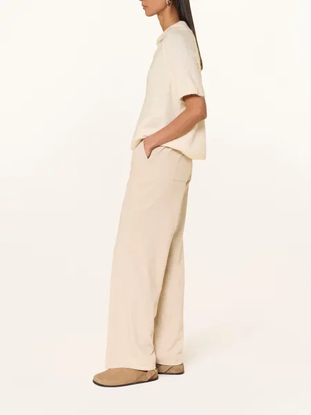 Opus Spodnie Melane Bloom beige beżowe