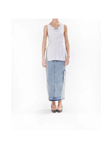 Top Moschino koronkowy biały