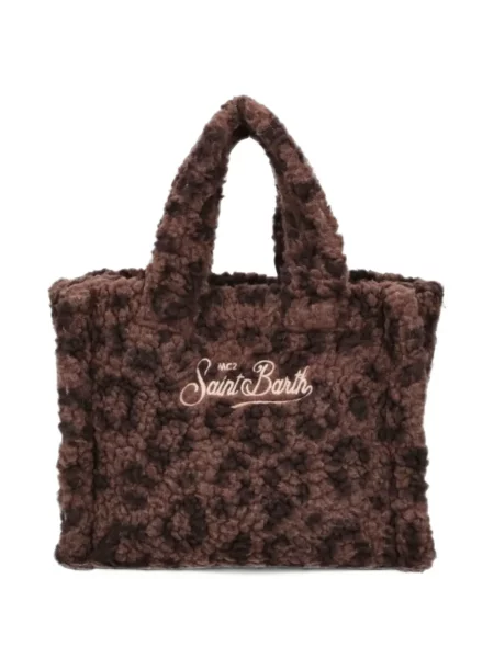 Ursuleț de pluș geantă Mc2 Saint Barth cu imagine cu model leopard maro