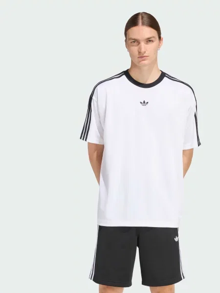 Переработанный футболка Adidas белая