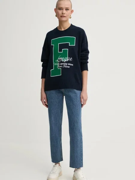 Светр з кашеміру FROM FUTURE легкий синій