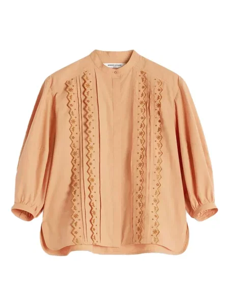 Cămașă Maison Kitsune cu broderie cu mâneci lungi lungă