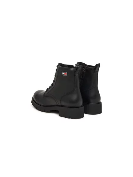 Outdoorová obuv Tommy Jeans Tjw Cleated Lace Up Boots čierna