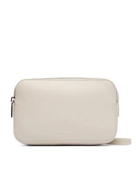 Calvin Klein Torebka Foil Logo Elongated Camera Bag Kremowy