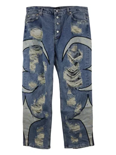 Blugi Thug Club zdrențuiți albastru
