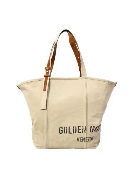 Torebka Golden Goose płócienna beżowa
