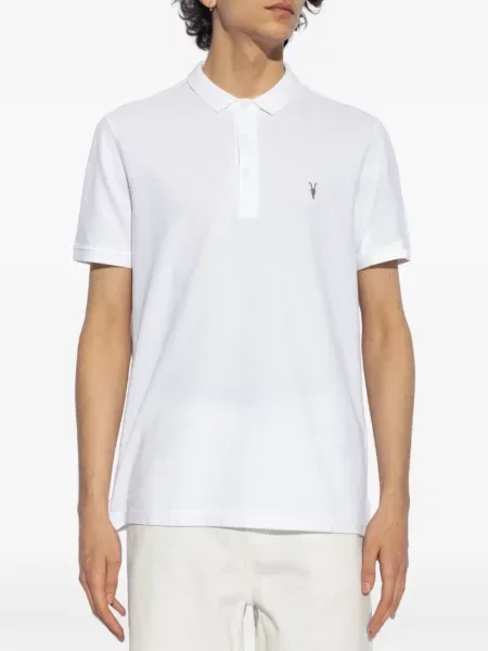 Tricou polo Allsaints alb