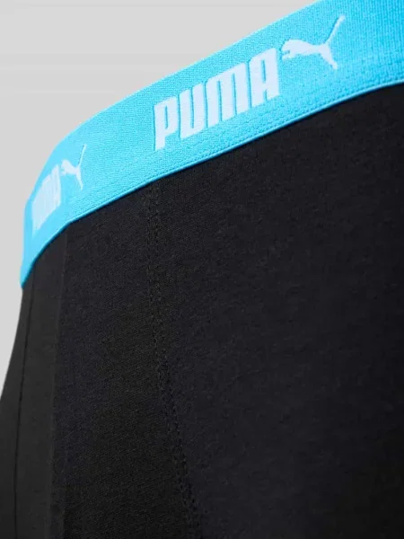 Bokserki z elastycznym paskiem z logo w zestawie 4 szt. Puma czarne