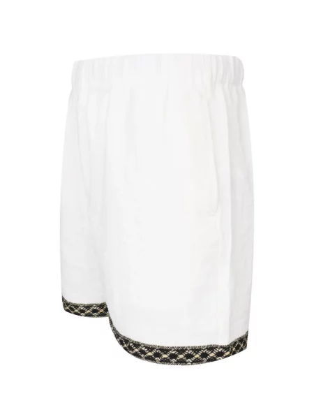 Pantaloni scurți Commas cu broderie alb