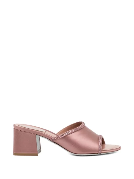 Papuci tip mules Rene Caovilla roz
