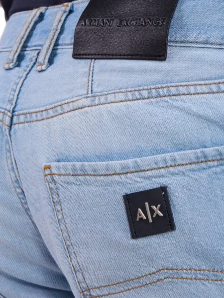 Pantaloni scurți din denim Armani Exchange albastru