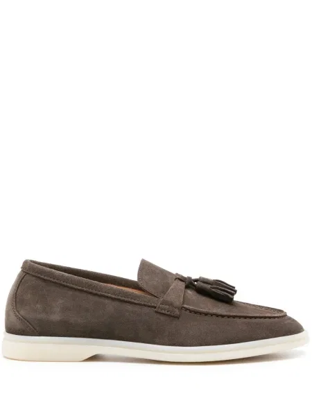 Pantofi loafer Scarosso din piele de căprioară maro