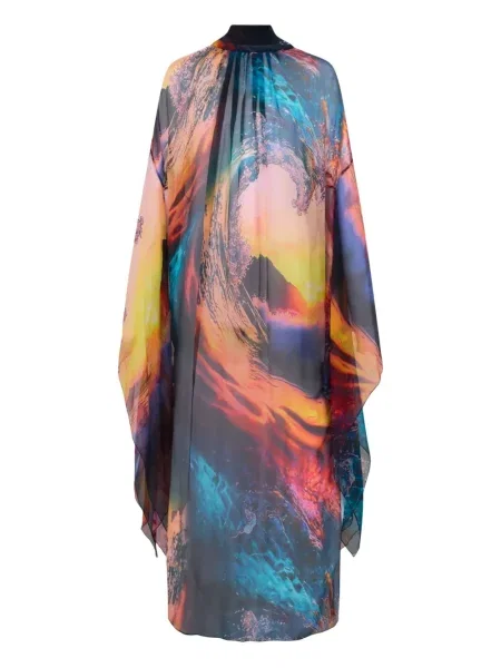 Rochie Roberto Cavalli cu imagine de costum albastru