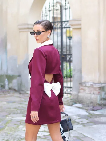 Сукня міні HANDY WEAR Emily віскоза/поліестер бордовий