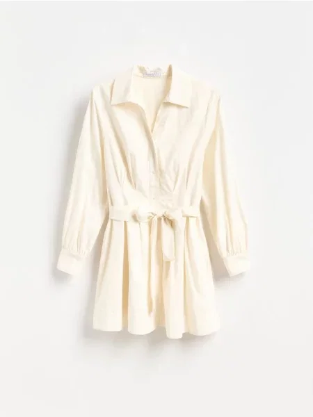 Reserved Rochie cu cordon în talie nude