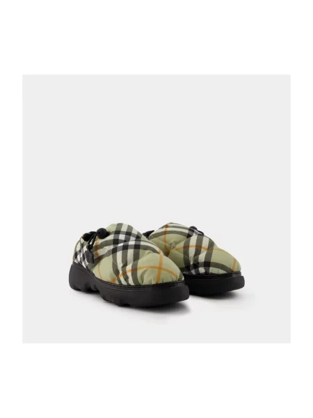 Klapki mules Burberry zielone