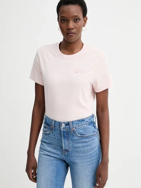 Levi's tričko LS FAVORITE TEE SWEET HEART růžové